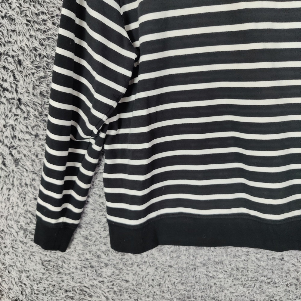 Karl Lagerfeld Paris Striped Crewneck Sweatshirt Logo Star Womens Large Nautical - Picture 10 of 16